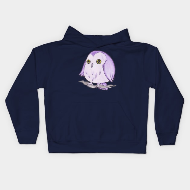 Nova the Owl Kids Hoodie by AlexMathewsDesigns